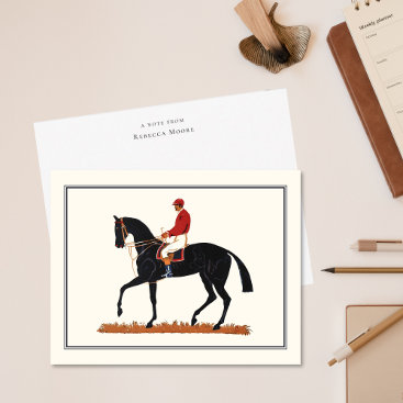 Custom Horse Stationery Vintage Equine Thank You Note Card