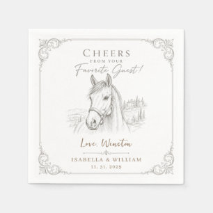 Custom Horse Wedding Equestrian Country French Napkins