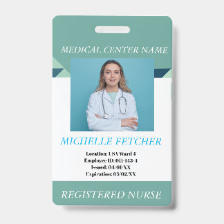 Custom Hospital Employee Photo ID Badge
