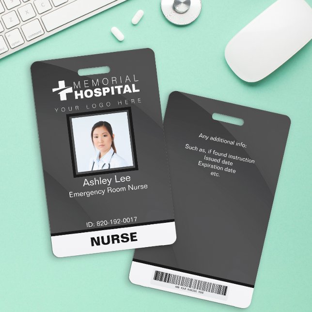 Custom Hospital ID Badge for Nurse or Staff (Creator Uploaded)