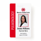 Custom Hospital Medical Employee Photo Badge Red
