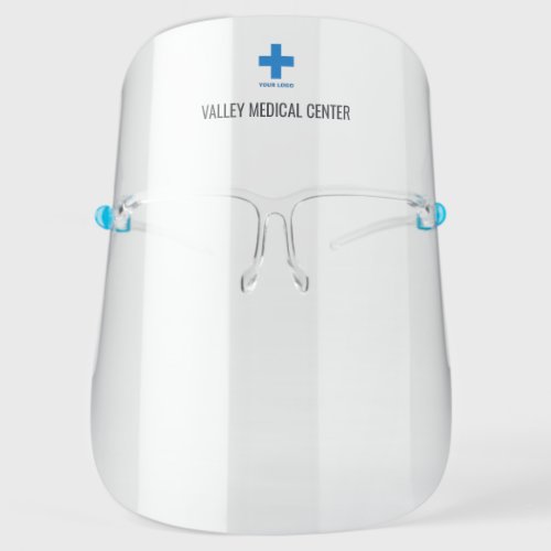 Custom Hospital or Healthcare Center Logo  Name Face Shield