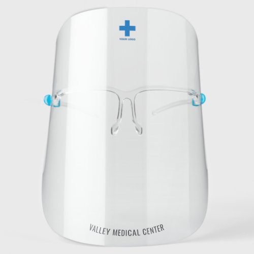 Custom Hospital or Healthcare Center Logo  Name Face Shield