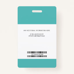 Custom Hospital Visitor Pass Barcode Logo ID Badge | Zazzle