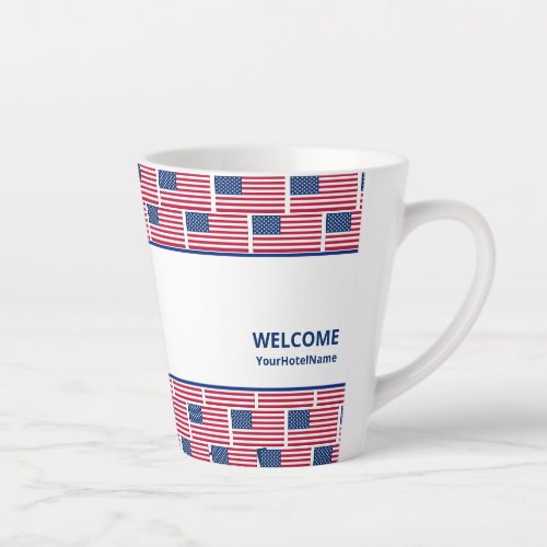 Custom Hospitality USA Flag Latte Mug