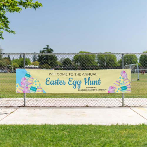 Custom Hosted by Annual Easter Egg hunt signage  Banner