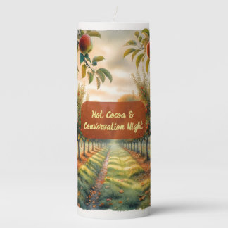Custom Hot Cocoa & Conversation Night  Pillar Candle