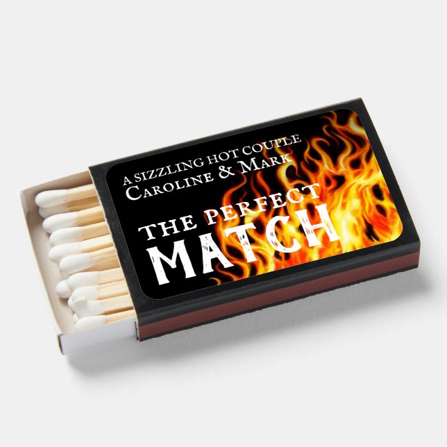 Custom Hot Couple Perfect Match On Fire Flames (Front Open)