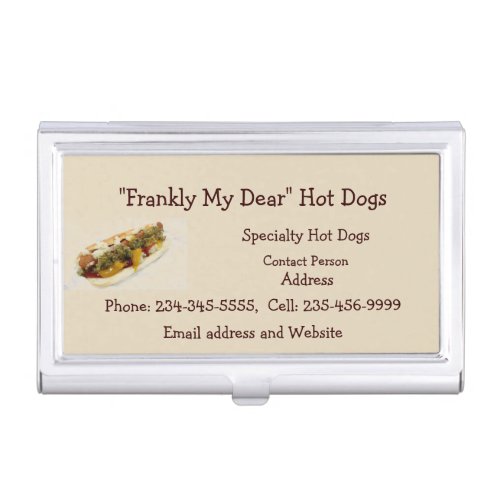 Custom Hot Dog Stand or Food Cart Business Card Business Card Case