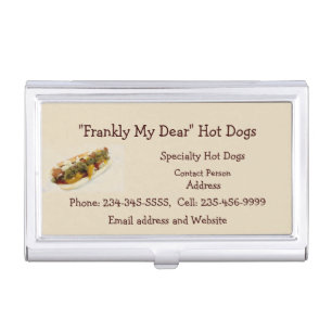 Custom Hot Dog Stand or Food Cart Business Card Case