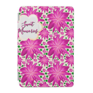 Custom Hot Pink Floral Seamless Pattern iPad Mini Cover