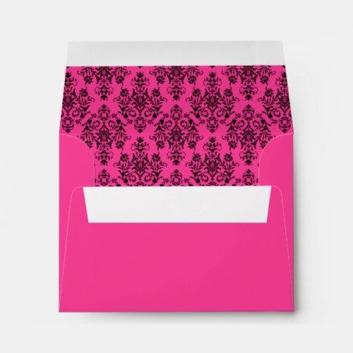 Custom Hot Pink Wedding Envelope with Address