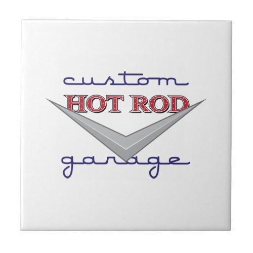 Custom Hot Rod Ceramic Tile