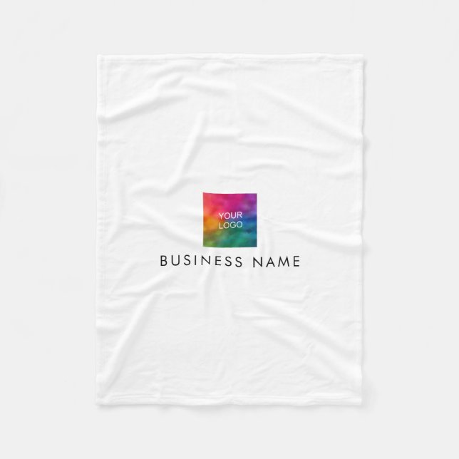 Custom Hotel Guest House Motel Hostel Logo Here Fleece Blanket (Front)