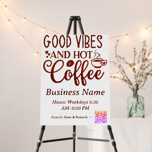 Custom Hotel Lobby Coffee Service Sign