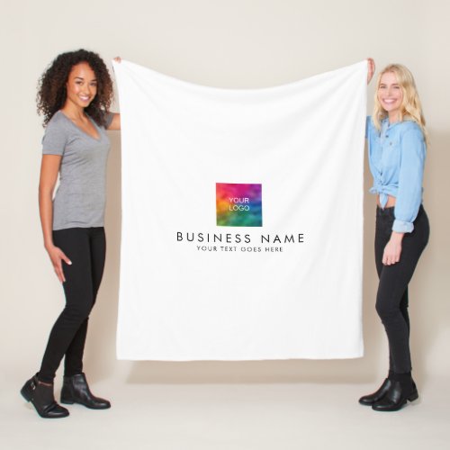 Custom Hotel Motel Hostel Business Logo Template Fleece Blanket