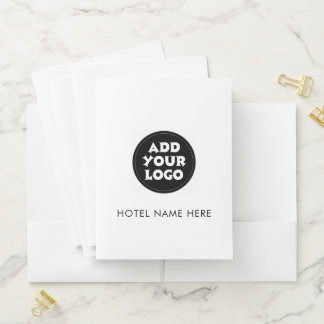 Custom Hotel Name & Logo Any Color Pocket Folder