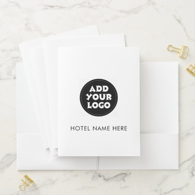 Custom Hotel Name & Logo Any Color Pocket Folder (In Situ)