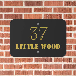 Custom House Name and Number Metal Sign