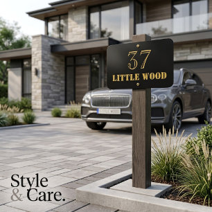 Custom House Name and Number Metal Sign