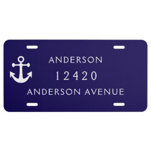 Custom House Number  License Plate