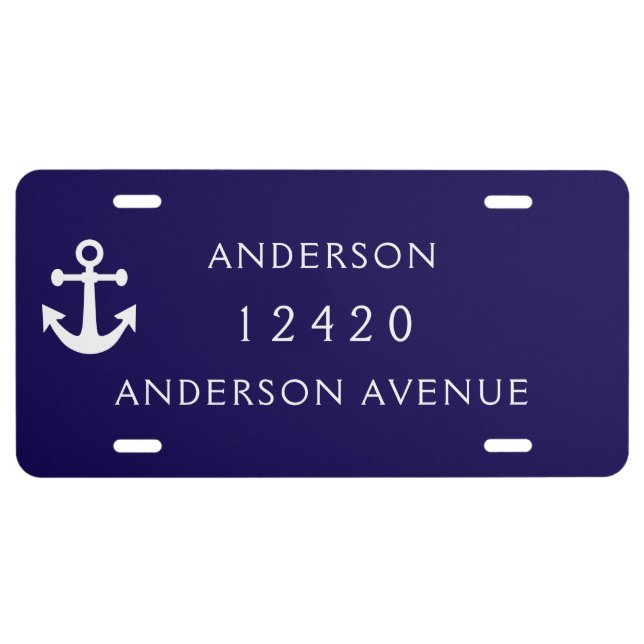 Custom House Number  License Plate (Front)