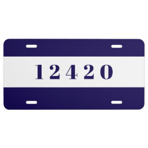 Custom House Number  License Plate
