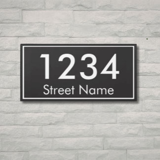Custom House Number Sign