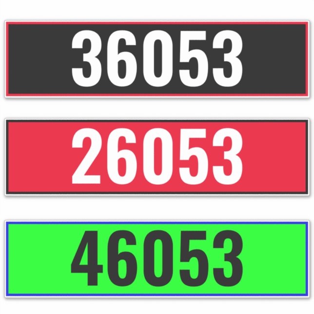 Custom House Numbers - Mailbox  Sticker (Front)