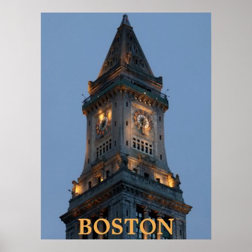 Custom House Tower Boston Poster
