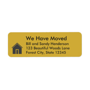 Custom House We Have Moved Moving Announcement Label
