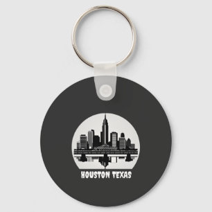 Custom Houston Skyline Keychain