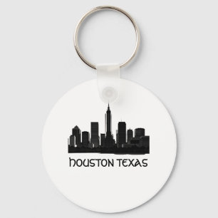 Custom Houston Texas Skyline Keychain