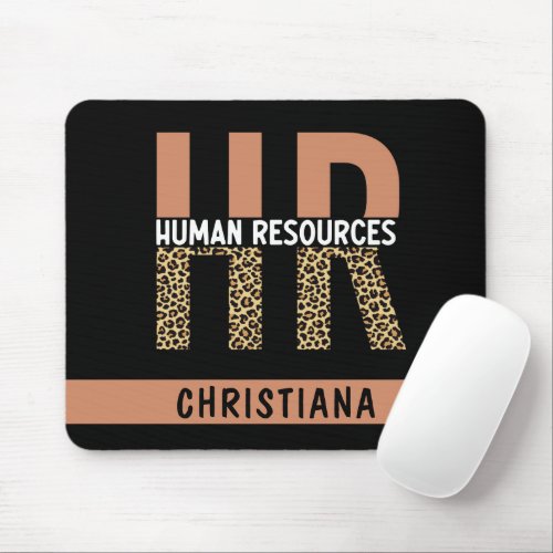 Custom HR Human Resources Leopard Print HR Gifts Mouse Pad