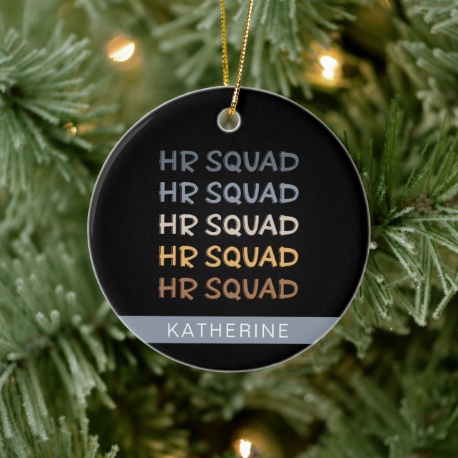 Custom HR Squad Human Resources Team Gifts Ceramic Ornament (Tree)