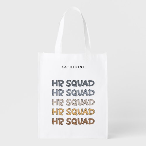 Custom HR Squad Human Resources Team Gifts Grocery Bag