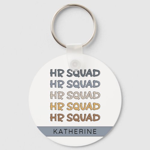 Custom HR Squad Human Resources Team Gifts Keychain