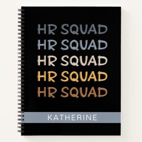 Custom HR Squad Human Resources Team Gifts Notebook