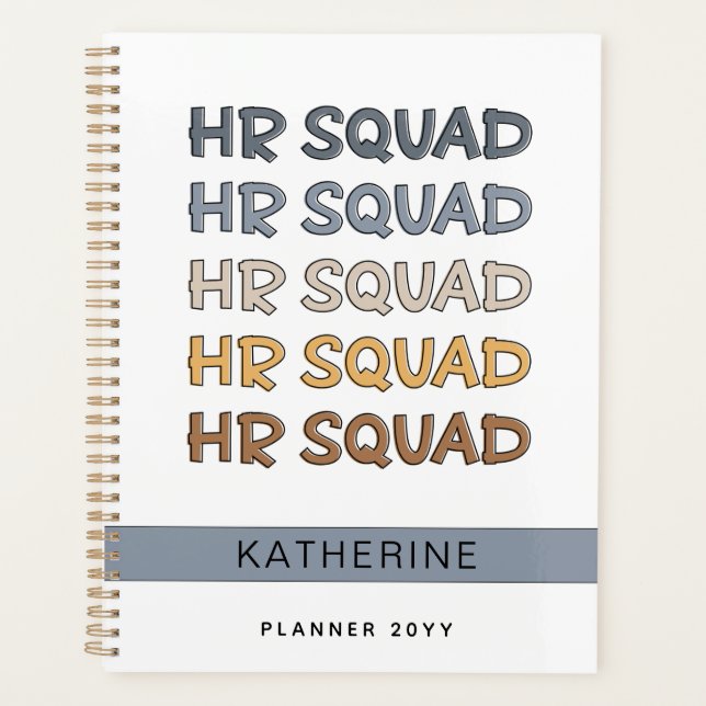 Custom HR Squad Human Resources Team Gifts Planner (Front)