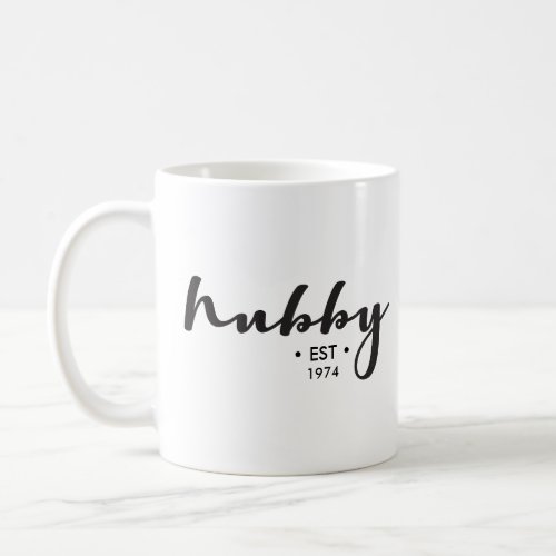 Custom hubby Established year here personalized Coffee Mug