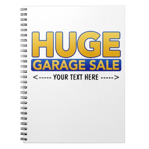 Custom Huge Garage Sale Notebook