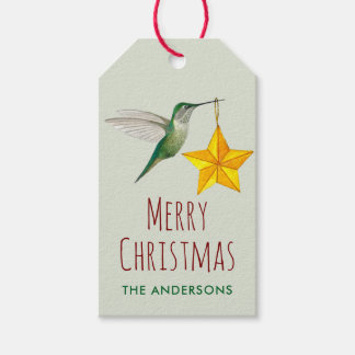 Custom Hummingbird and Star Gift Tags