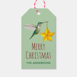 Custom Hummingbird and Star Gift Tags