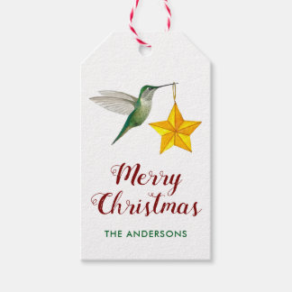 Custom Hummingbird and Star Gift Tags