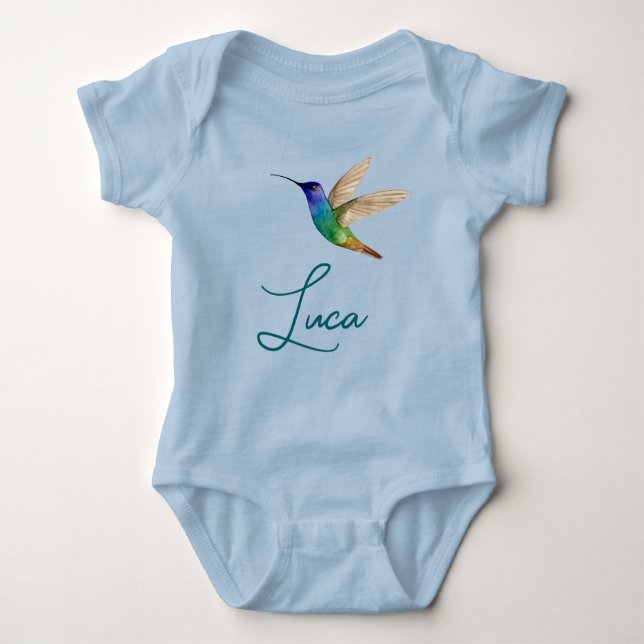 Custom  Hummingbird  Baby Bodysuit (Front)