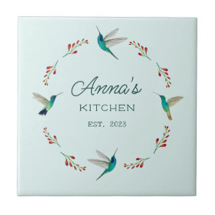 Custom Hummingbird Ceramic Tile