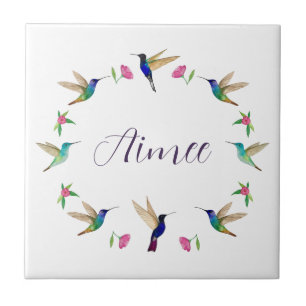 Custom Hummingbird Ceramic Tile