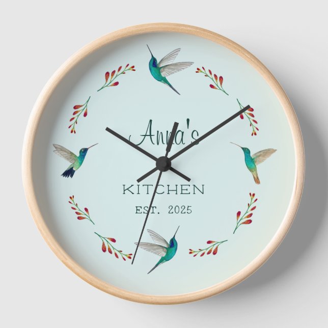 Custom Hummingbird  Clock (Front)