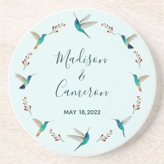 Custom Hummingbird Coaster (Front)