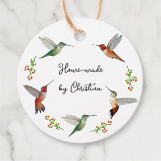 Custom Hummingbird  Favor Tags